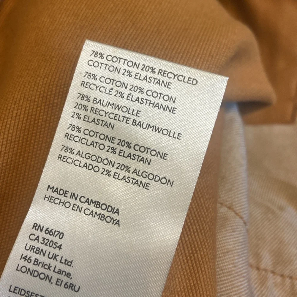 Anthropologie Pilcro Wide Leg Flare Utility Cargo Pants Sz 31 Rust Tan - Picture 7 of 7